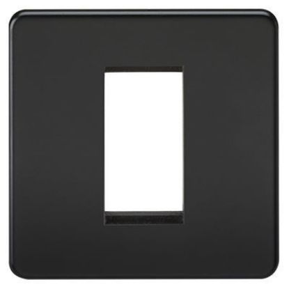 Picture of Screwless 1G Modular Faceplate - Matt Black