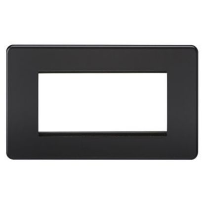 Picture of Screwless 4G Modular Faceplate - Matt Black