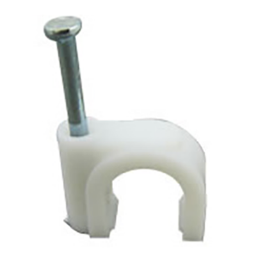 Picture of 16mm White Round Cable Clips - Pack of 100