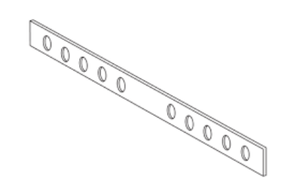 Picture of 230 x 18mm Pre-Galvanised Straight Steel Coupler Pair for Medium Duty Tray