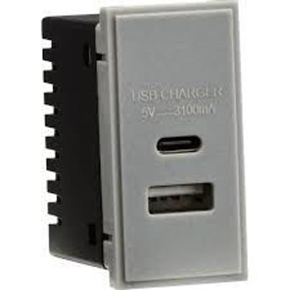 Picture of Dual USB Module 3.1A, Grey
