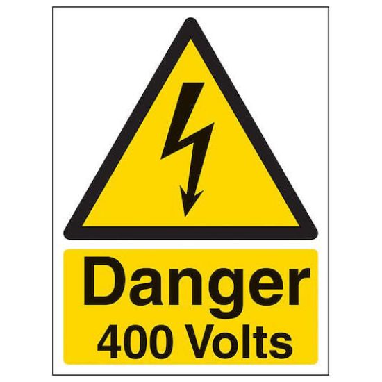 Picture of SES WLTLF6YB DANGER 400V Label Pk=5