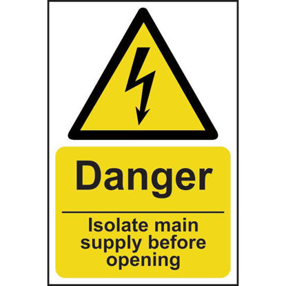 Picture of SES WLLFT22YB Warning Isolate Label Pk=5