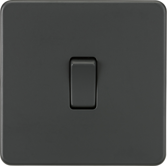 Picture of Screwless 10AX 1G 2-Way Switch - Anthracite