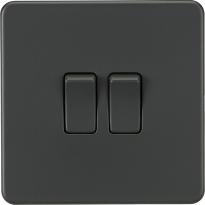 Picture of Screwless 10AX 2G 2-Way Switch - Anthracite