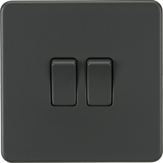 Picture of Screwless 10AX 2G 2-Way Switch - Anthracite