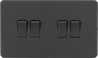 Picture of Screwless 10AX 4G 2-Way Switch - Anthracite