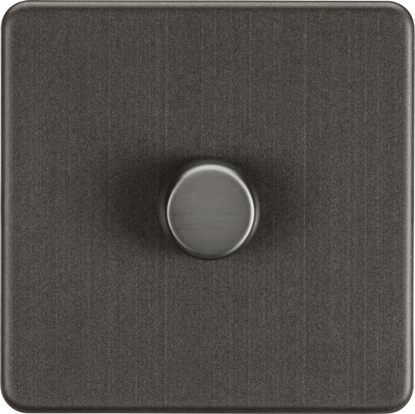 Picture of Screwless 1G 2-way 10-200W (5-150W LED) trailing edge dimmer - Smoked Bronze