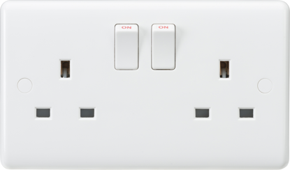 Picture of 13A 2G DP Switched Socket with twin earths - ASTA approved