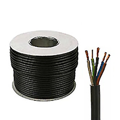 Picture of 0.75mm Black Five Core PVC Flexible Cable - 100MTR