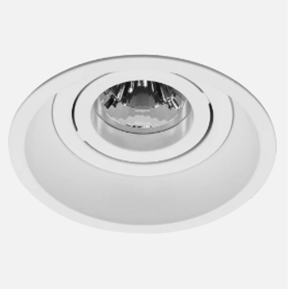 Picture of Trimless Round Fire Rated Adjustable Downlight GU10 240V