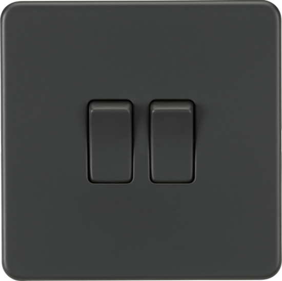 Picture of Screwless 10AX 2G 2-Way Switch - Anthracite