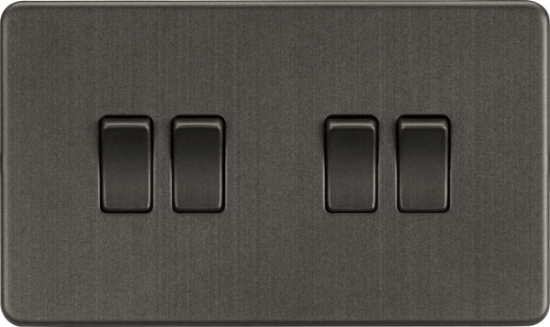 Picture of Screwless 10AX 4G 2-Way Switch - Smoked Bronze