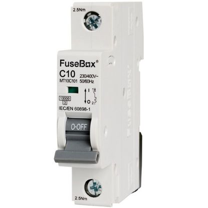 Picture of MT10C101 Single Pole 10A 10kA C Curve MCB