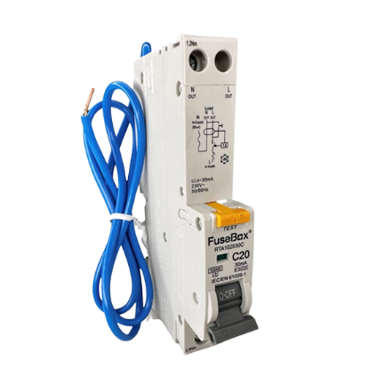 Picture of RTA102030C 10kA 20A 30MA C Curve Type A RCBO  