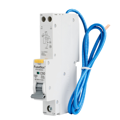 Picture of RTA105030C 10kA 50A 30MA C Curve Type A RCBO 